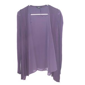 CLOSING- SEND OFFERS Vera Wang purple cardigan